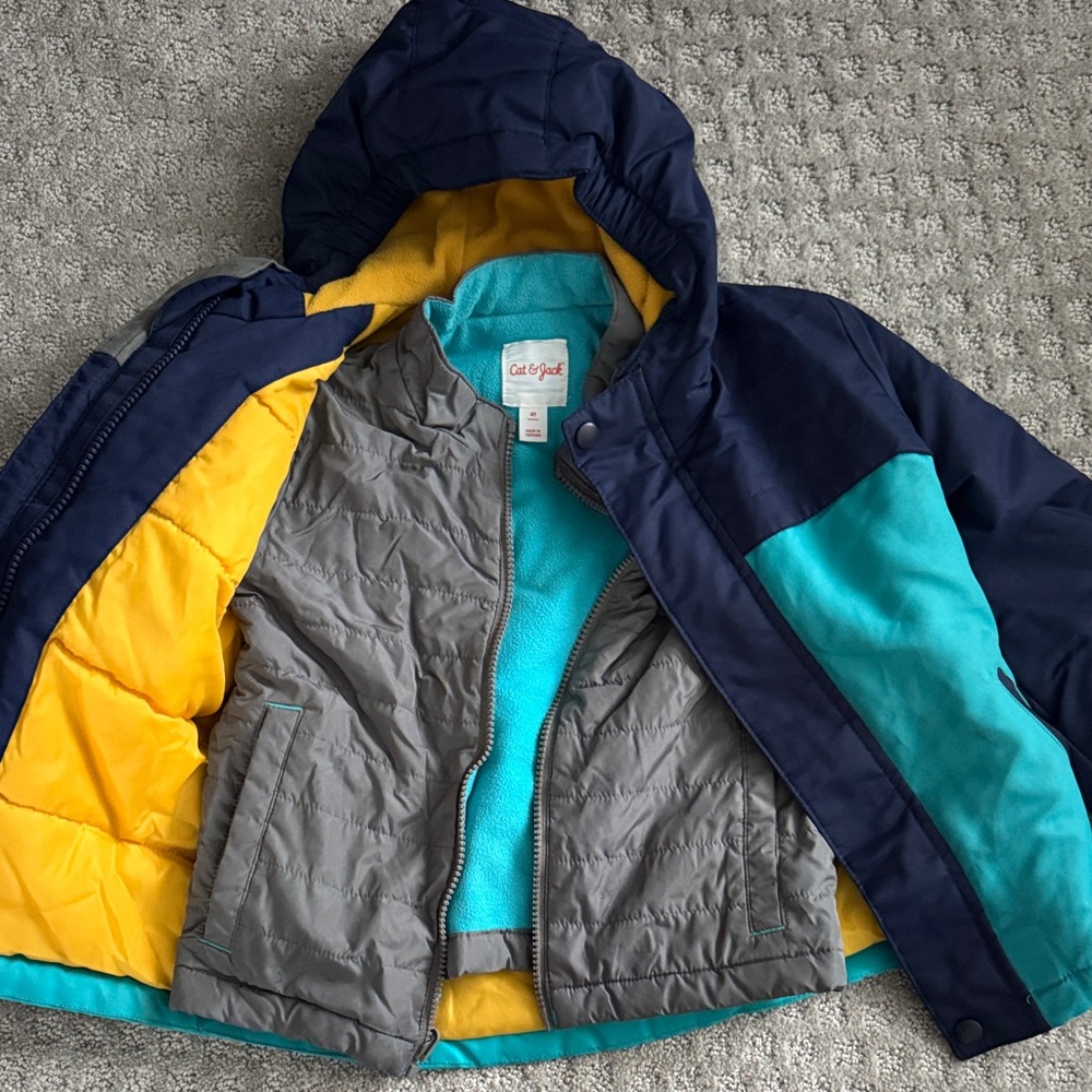 Cat & Jack Blue and Yellow Kids Jacket